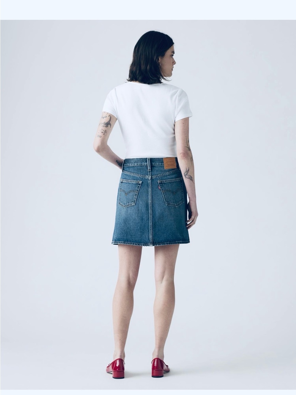 Levi’s Retro Button-Front Denim Skirt, Like New!